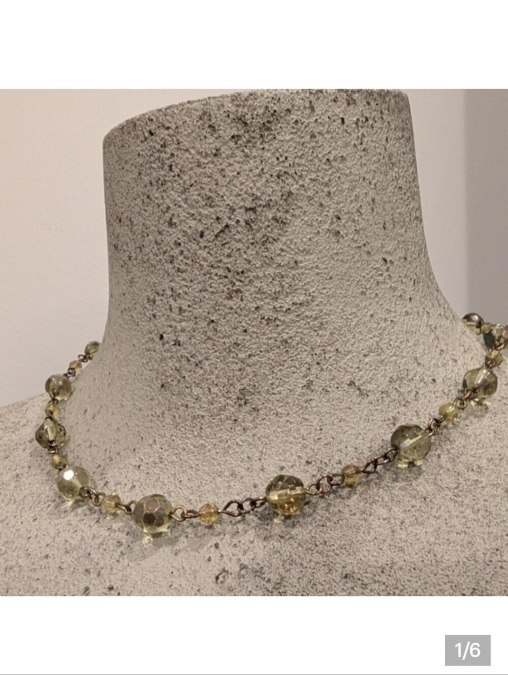 Classic cocktail necklace  Mid-century Style Glass beaded Choker